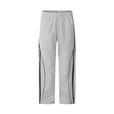 Streetwear Drawstring Trousers Contrast Casual Pants