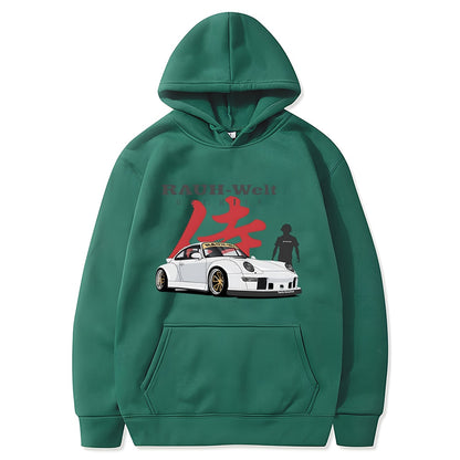 Herren Hoodies Harajuku Japanischer Anime Cartoon Print Lässig