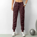 Loose Fit Quick Dry Training Pants Elastic High Waist Fitness Joggers