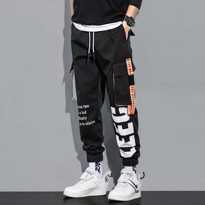 Hip Hop Cargo Pants Harem Men Streetwear Cotton Fashion Harajuku