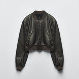 Women's Leather Jacket Stay Stylish and Warm in the Winter