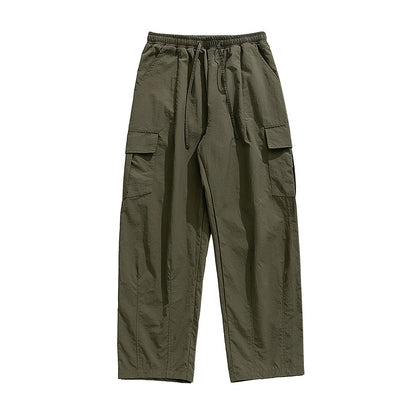 Cargohose mit mehreren Taschen für Herren, lässig, einfarbig, weite Baggy-Hose