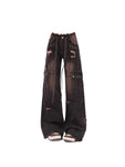 Jeans Y2k High Waist Wide Leg Denim Trousers Jean Pants Emo 2000s