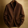 Mens Vintage Knit Cardigan Sweater Jacket Slim Fit Collared 2026
