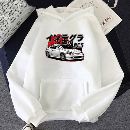 Men Hoodies Harajuku Initial D Cartoon Pullovers