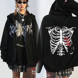 Y2K Oversize Butterfly Hoodie Sweatshirt Harajuku