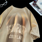 American Vintage Damen T-Shirts Privathinker Baumwolle Lose Kurzarm Tops für Hip Hop Sommer Casual Tee Shirts