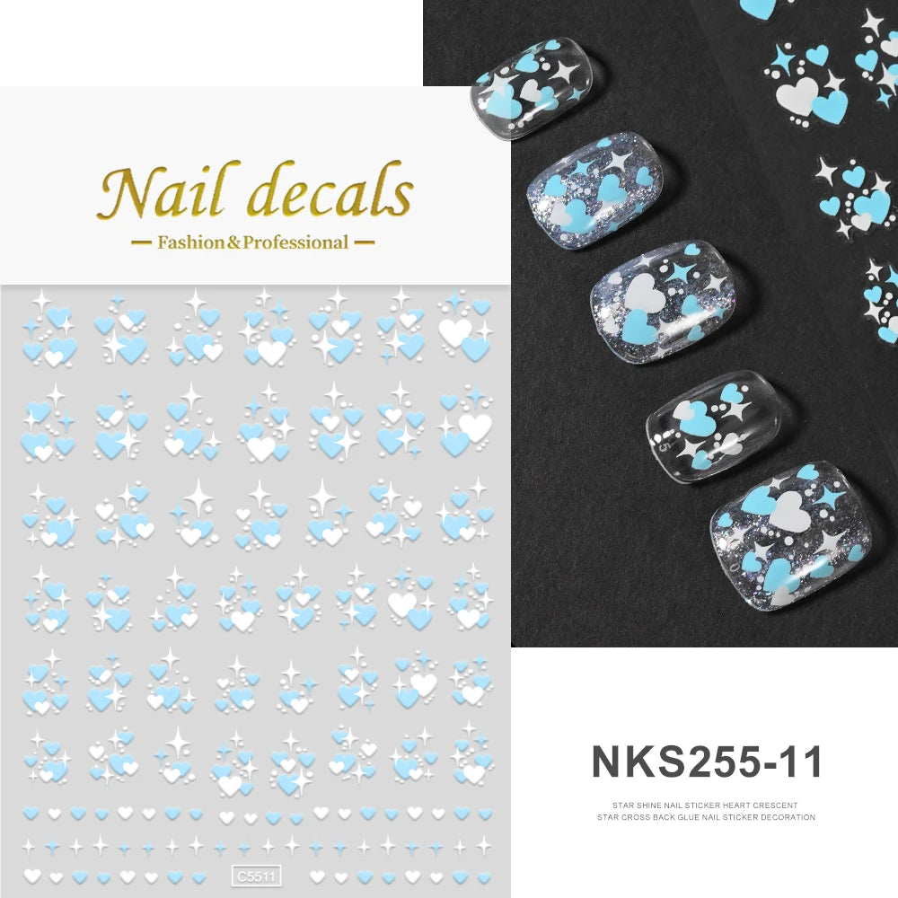 Glossy Y2K Star Nail Decals
