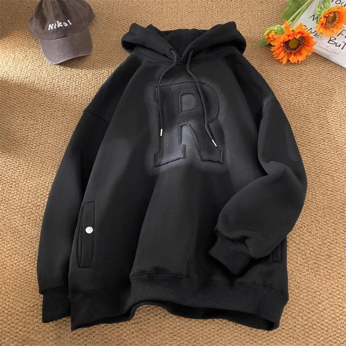 Men Harajuku Letters Hoodies Casual Oversized Hoodie