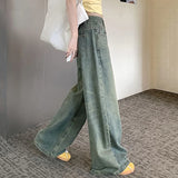 Streetwear Y2K Baggy Wide Leg Jeans 90S High Waist Straight Pants