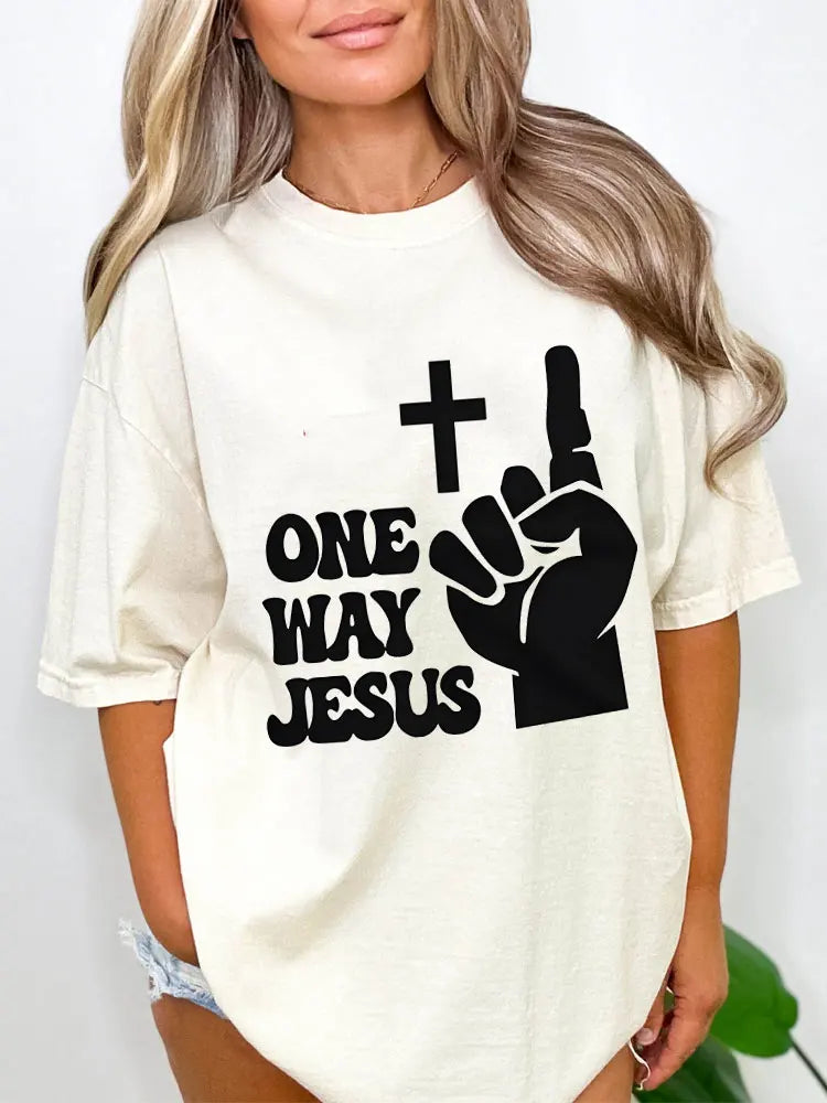 Women 'One Way Jesus' Christian T-Shirt