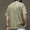 Mens Cargo Pocket Tshirt Letter Print Oversized Y2K Streetwear