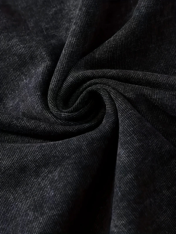 Shwiy Men's Street Casual Distressed Effect Retro Ramen