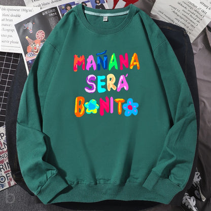 Crewneck Sweatshirt Graphic Manana Sera Bonito Pullover