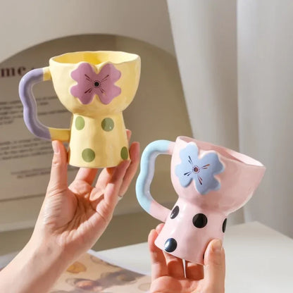 Cute Flower Ceramic Mug