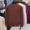 Mens Mock Neck Knit Sweater Winter Pullover Solid Turtleneck Top