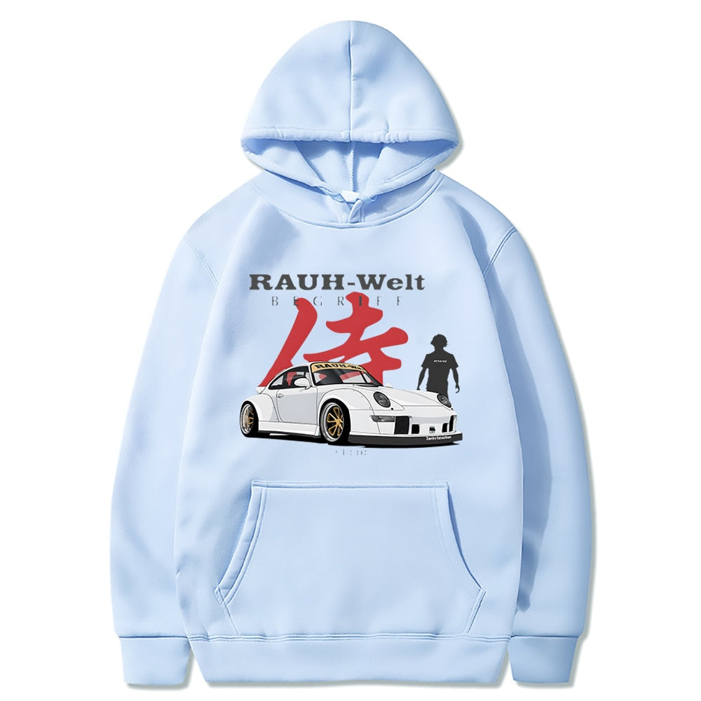 Herren Hoodies Harajuku Japanischer Anime Cartoon Print Lässig