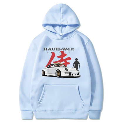 Herren Hoodies Harajuku Japanischer Anime Cartoon Print Lässig