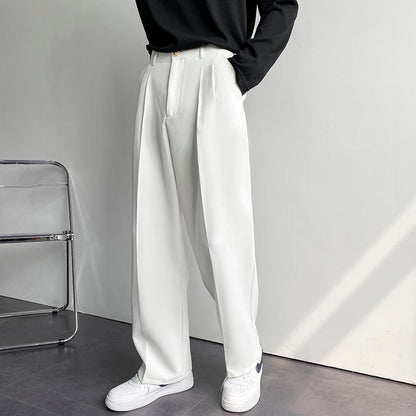 Men Pants Wide Leg Suit Casual Baggy Korean Style