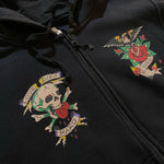 Zip Up Goth Vintage Print Harajuku Streetwear Y2k Grunge Gothic Grunge Loose Tops Skull