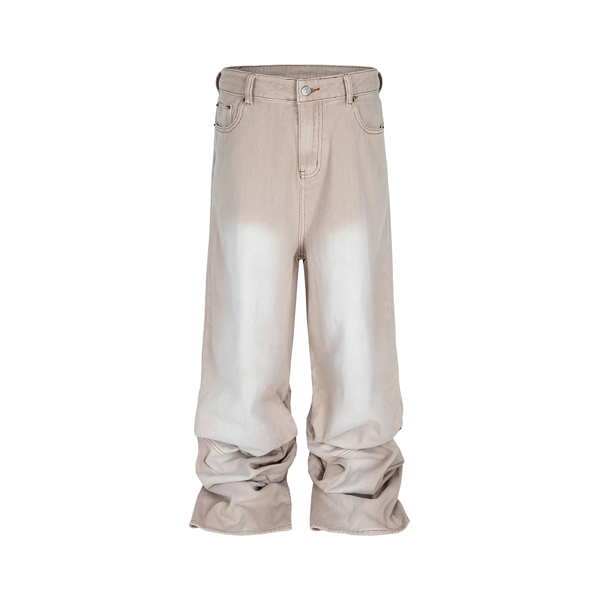 Men High Street Painted Wide-Leg Cargo Jeans