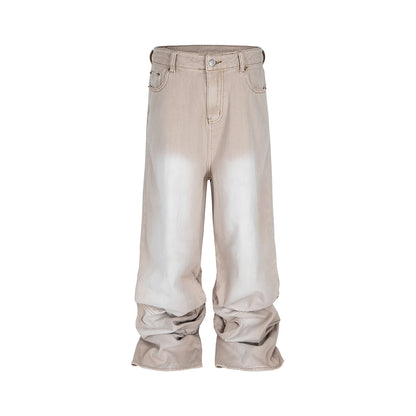 Men High Street Painted Wide-Leg Cargo Jeans