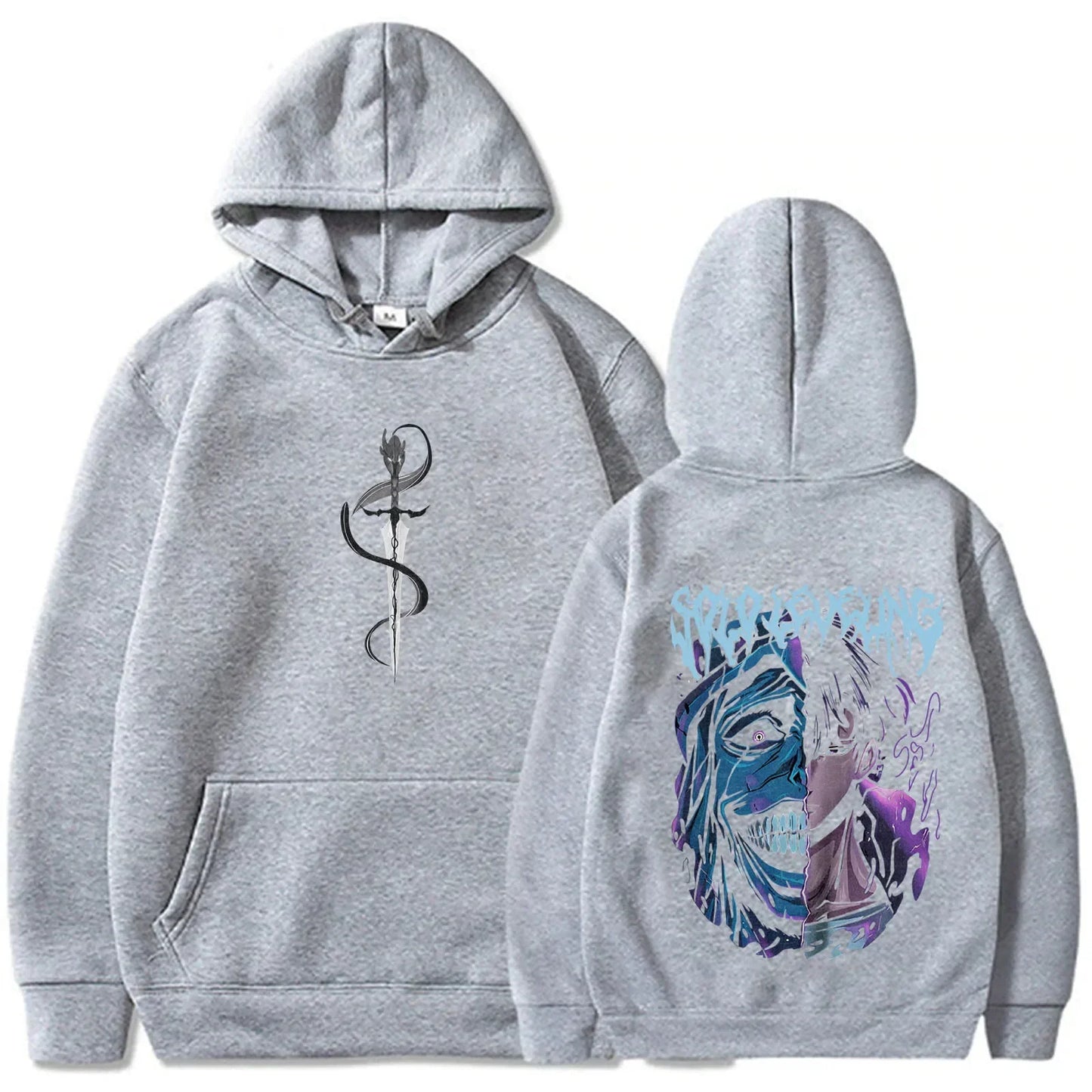 Solo Leveling Hoodie Sung Jinwoo Anime Sweatshirt Streetwear Gift for Anime Fans