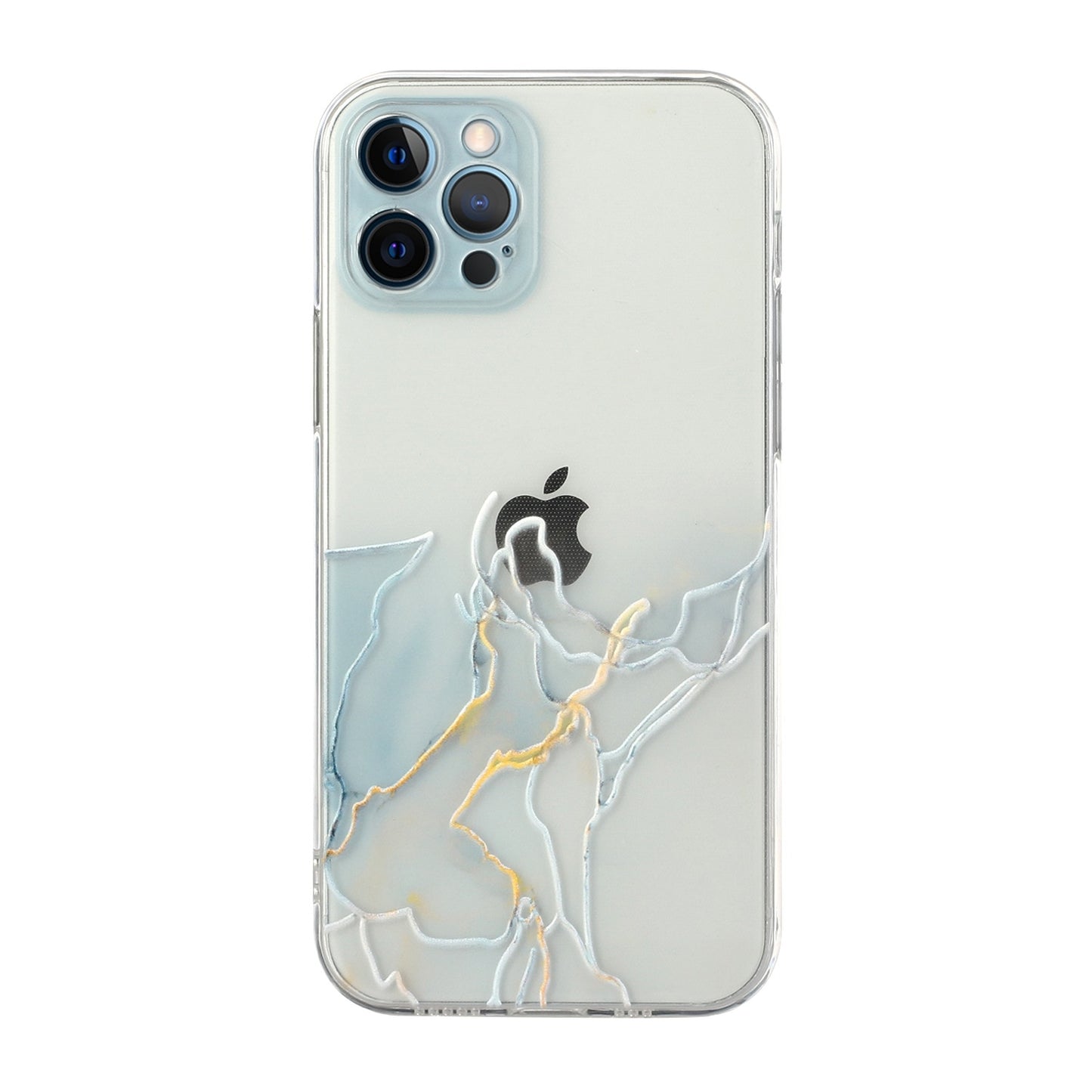 Case Laser Bling Marble Soft Clear Cover for iPhone