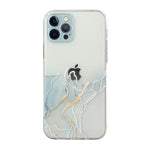 Case Laser Bling Marble Soft Clear Cover for iPhone
