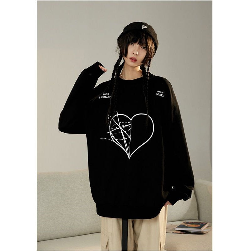 Sweatshirt Women Fashion Love Long Sleeves