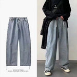 Large Size Workwear Wide Leg Jeans Ins Baggy Pants Men's Fashion