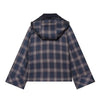 Winter Plaid Hooded Jacket Retro Long Sleeve Jacket Coat Outerwear