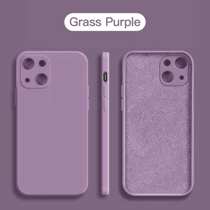 Original quadratische Handyhülle aus flüssigem Silikon, stoßfeste Rückseite