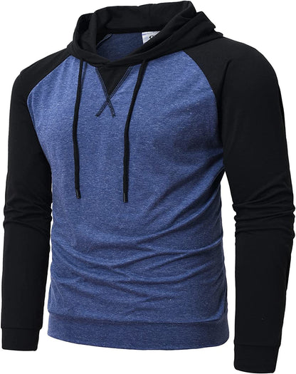 Men Hoodies Sweatshirts Long Sleeve Solid Lightweight Casual