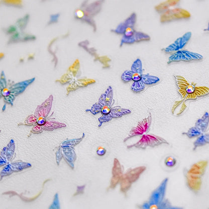 Bronzing Gilded Butterfly Nail Art