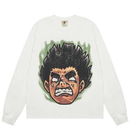 Men Might Guy Cartoon Graphic Sweatshirt