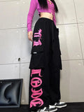 Hip Hop Cargo Retro Pink Printed Pants