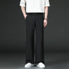 Mens Slim Flare Dress Pants Elastic Waist Business Work Slacks