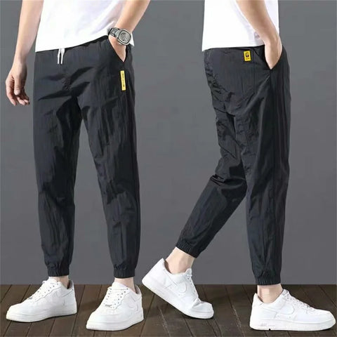 Casual Ice Silk Sport Loose Fashion 2024 Streetwear Herrenhose