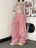 Rote karierte Hose für Damen, Baggy, Streetwear, 90er-Jahre, ästhetische Hose, Harajuku, japanische 2000er-Jahre