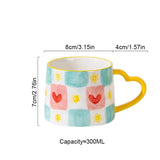 Mug Creative Hand-Painted Love Heart Coffee Cup