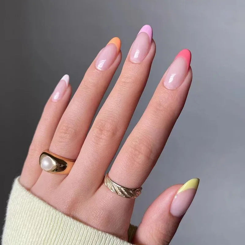 Colorful French Tip Nails