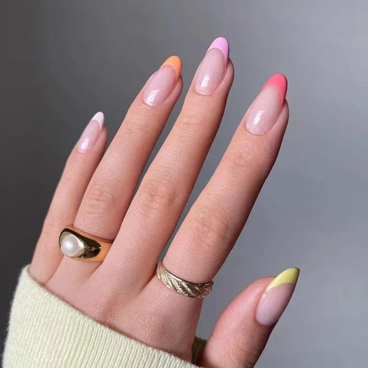 Colorful French Tip Nails