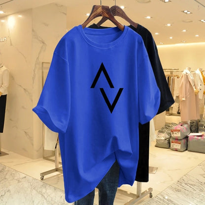 Elegant Summer Tshirt Women Loose Fit Cotton Casual Top