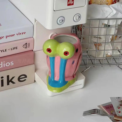 Niedliche Cartoon-Schneckentasse: Entzückende Keramiktasse für Kinder