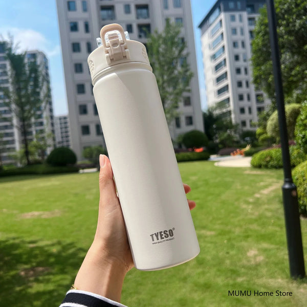 Insulated Water Bottle with Straw 600ml 750ml Stainless Steel