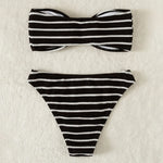 Badeanzug Frau Bandeau Sexy Brasilianische Bikinis Set Streifen Frauen