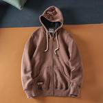 New Cardigan Hoodies for Men with Long Sleeves, Thickened Velvet, and High Weight Stay Cozy in Casual Style