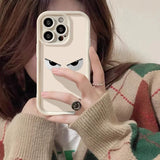 Liquid Silicone Skin Feel Case für iPhone Eyes Full Cover Cover