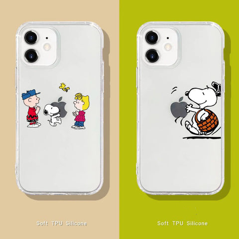 Originalität Snoopy Anime Cartoon Transparente Handyhülle für iPhone